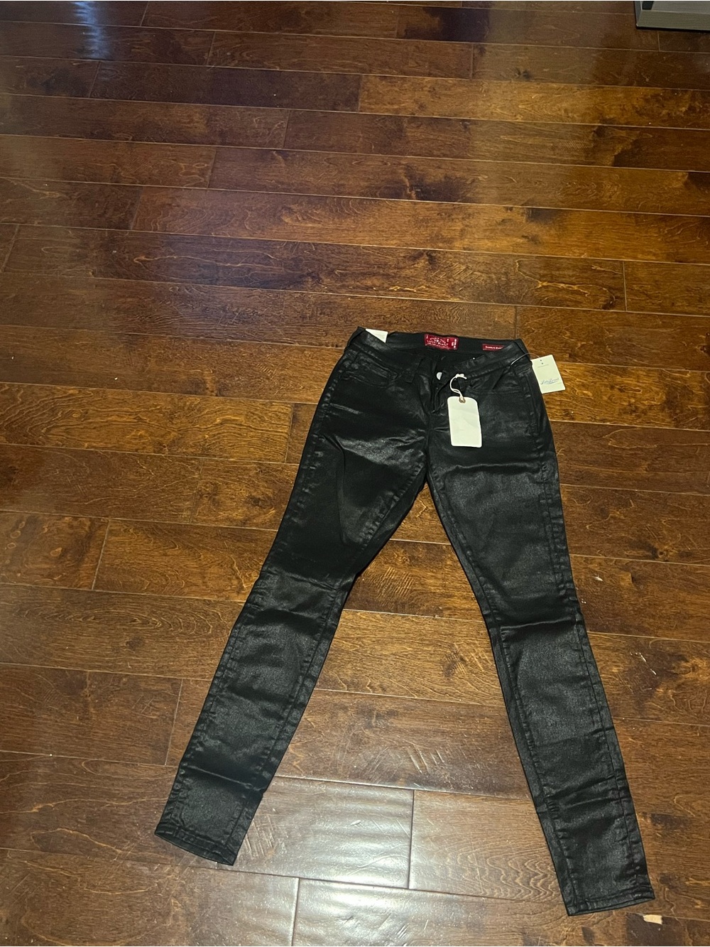 Lucky Brand Black Coated Skinny Jeans